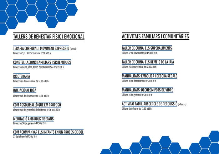 Programació de tallers del SOAF Marianao